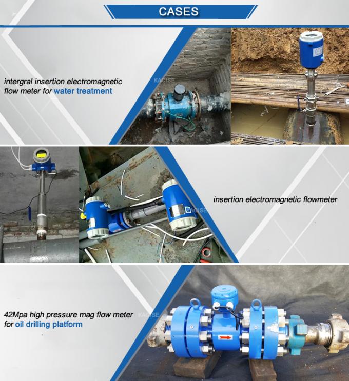 Flange / Thread Electromagnetic Water Flow Meter With Grounding Rings