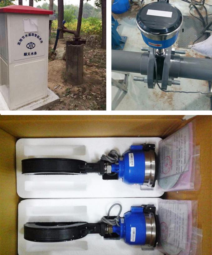Dual Channel Ultrasonic Water Flow meter IP68 Battery Powered Large ...