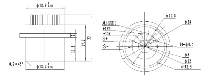 Quartz Flexible 60g Small Size Accelerometer Sensor For Drones
