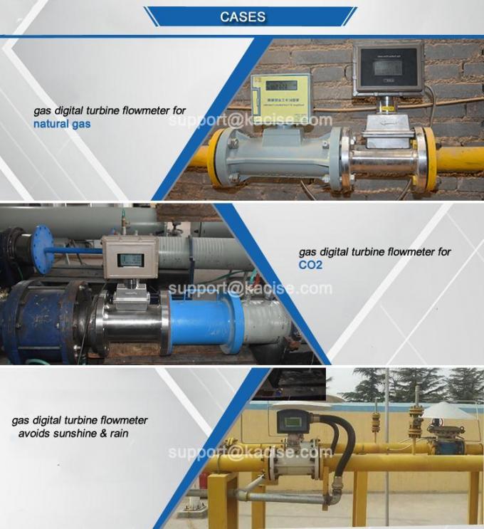 Stainless Steel Gas Turbine Flow Meter 4-20mA Output Digital Flowmeter