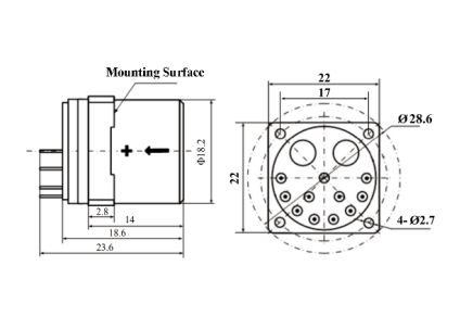 GSACC116Q Quartz Flexible Accelerometer with ±80g Range ≤40ug Bias ...