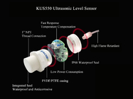 20khz intelligent ultrasonic receiver transmitter 3m water level sensor RS485 Output Sewage Pool PTFE