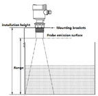4 - 20mA Ultrasonic Water Level Meter 24V Digital Fluid Level Sensor For Municipal Project