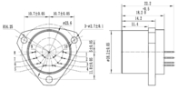 Versatile Miniaturized Ф18.2mm X23mm Accelerometer Detector For Various Industries