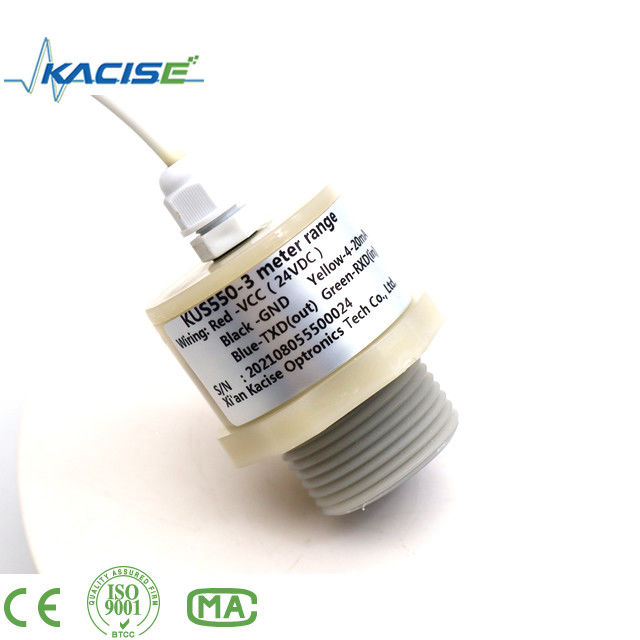RS485 Output IP68 Waterproof Corrosion Resistant PTFE Ultrasonic Level Sensor KUS550