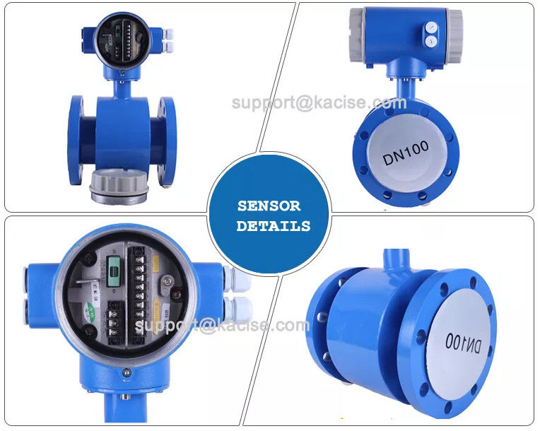 RS485 Modbus Digital Electromagnetic Flow Meter for Acid Alkali Resistant Liquids with High Accuracy