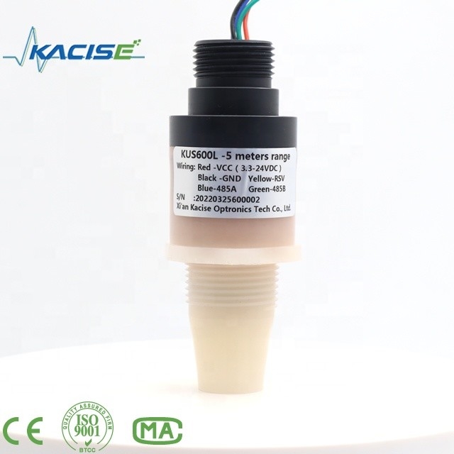 5m intelligent Ultrasonic water level meter 5V RS485 output PVDF liquide Level Sensor KUS600