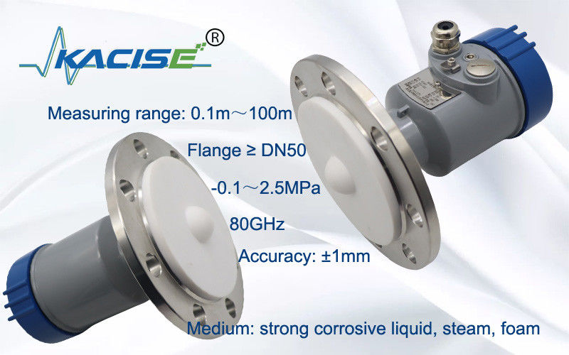 OEM 80GHz Adjustable Frequency Radar Level Transmitter with Exia IIC T6 Ga/Exd ia IIC T6 Gb Explosion-proof and IP67 Protection