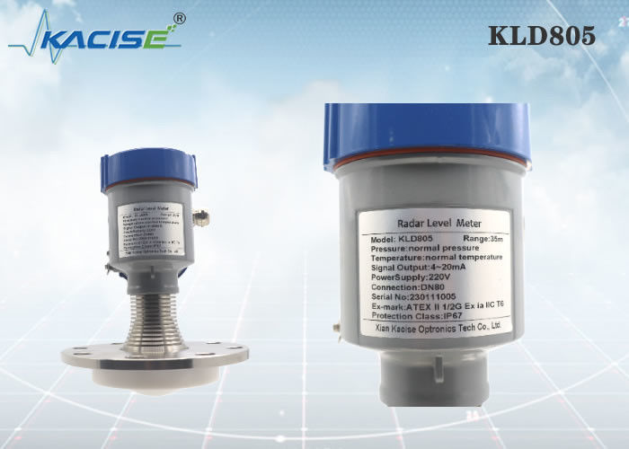 KLD805 80GHz Radar Level Sensor with PTFE Antenna and IP67 Protection for Liquid Level Measurement