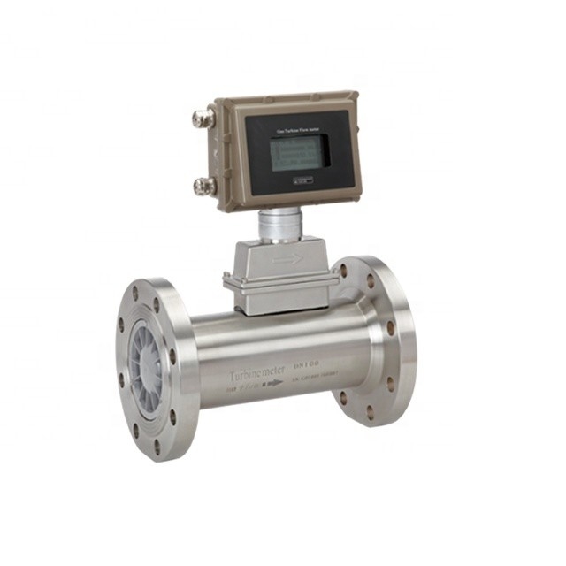 Flange Type Turbine Gas Flow Meter Digital LPG Flow Meter with explosive-proof Grade ExdIIBT6