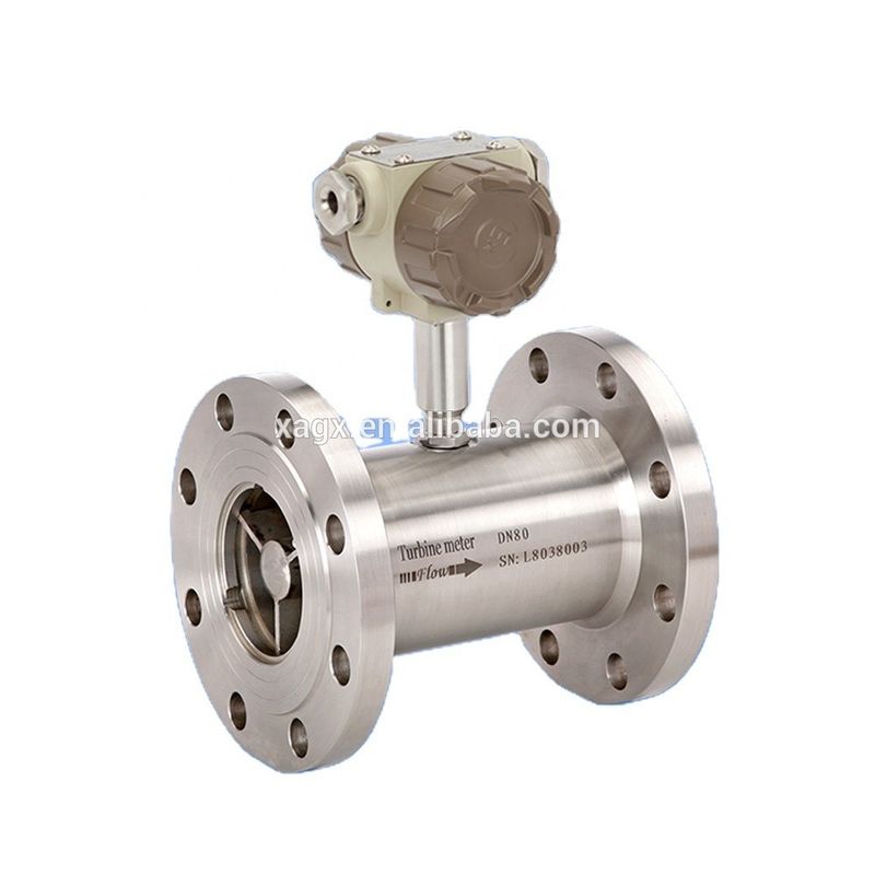 Stainless Steel Gas Turbine Flow Meter with 4-20mA Output and Explosion Proof Design
