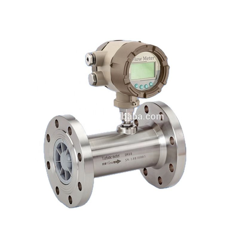 Stainless Steel Gas Turbine Flow Meter with 4-20mA Output and Explosion Proof Design