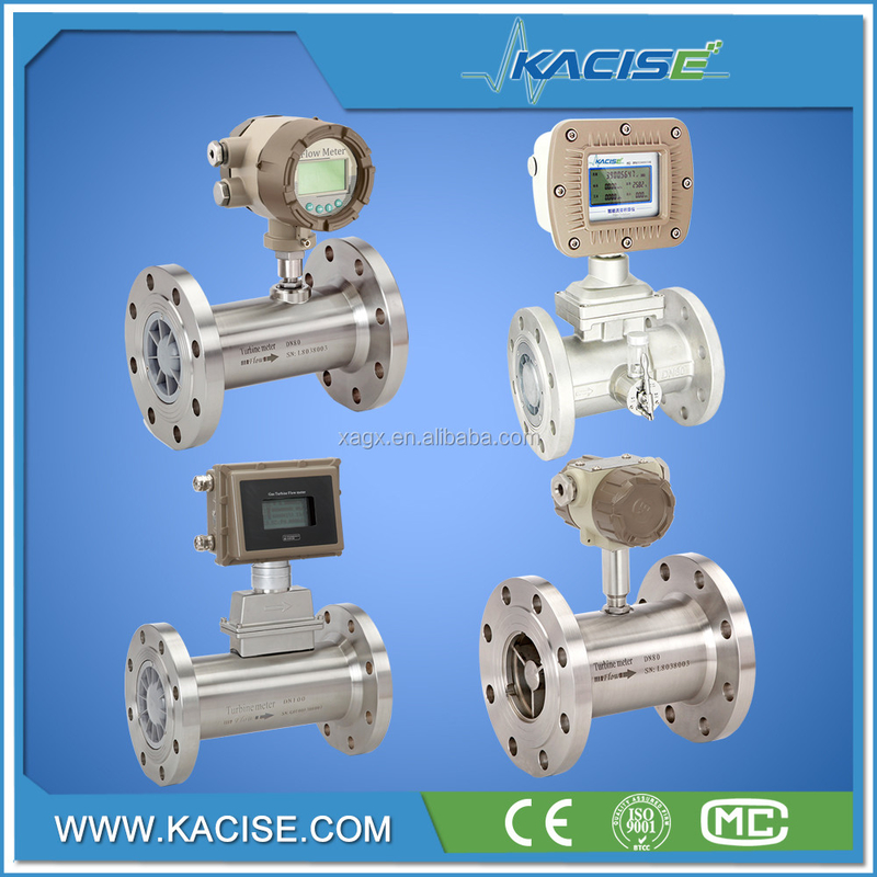 304 Stainless Steel Gas Turbine Flow Meter Flange Type Flow Meter