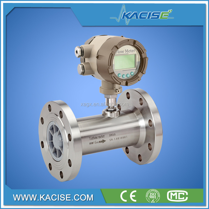 304 Stainless Steel Gas Turbine Flow Meter Flange Type Flow Meter