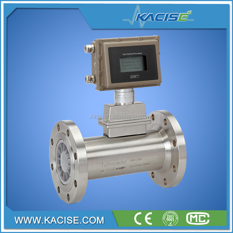 304 Stainless Steel Gas Turbine Flow Meter Flange Type Flow Meter