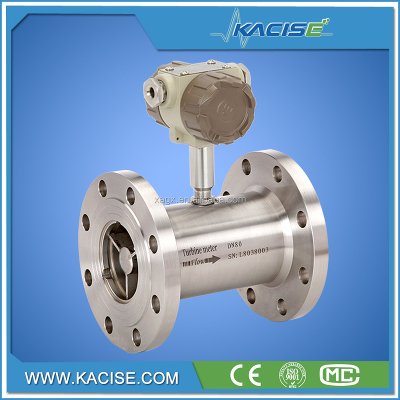 304 Stainless Steel Gas Turbine Flow Meter Flange Type Flow Meter