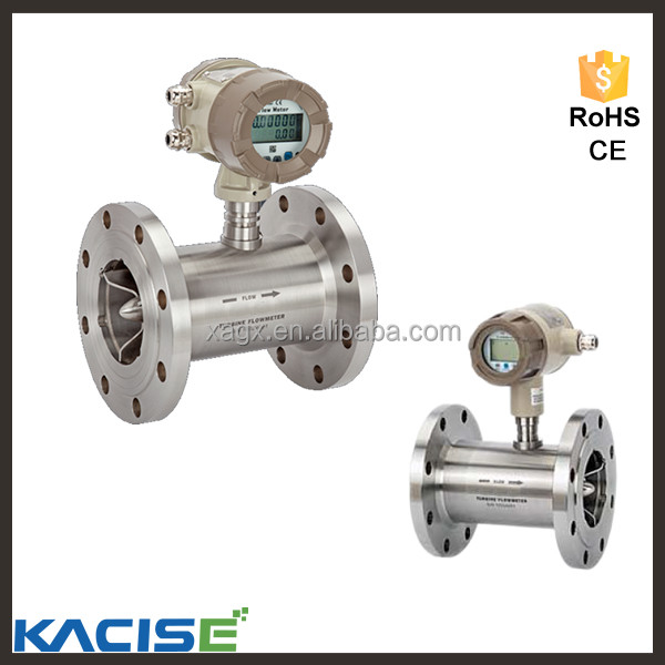 KXTUF Flanged Type Digital Diesel Fuel Liquid Water Turbine Flow Meter High Accuracy 4-20ma Output