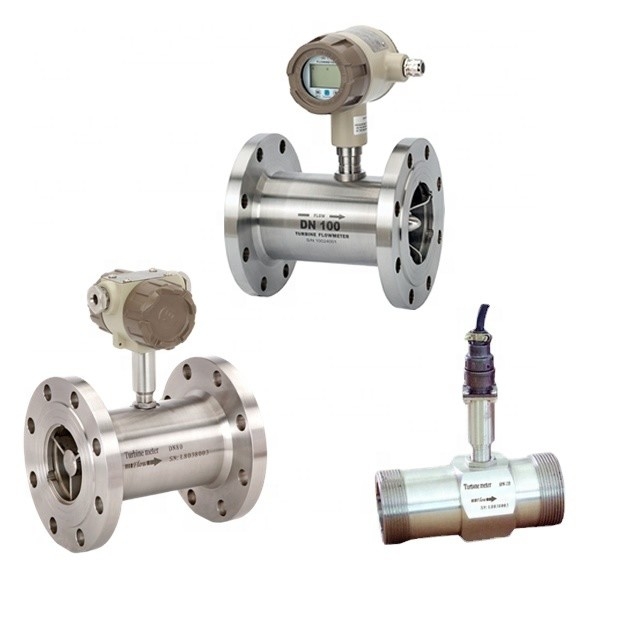 1/8'' - 2'' Turbine Flowmeters Measurement Of Small Flow Liquid Straight Tube Flow Meter For Vegetable Oil