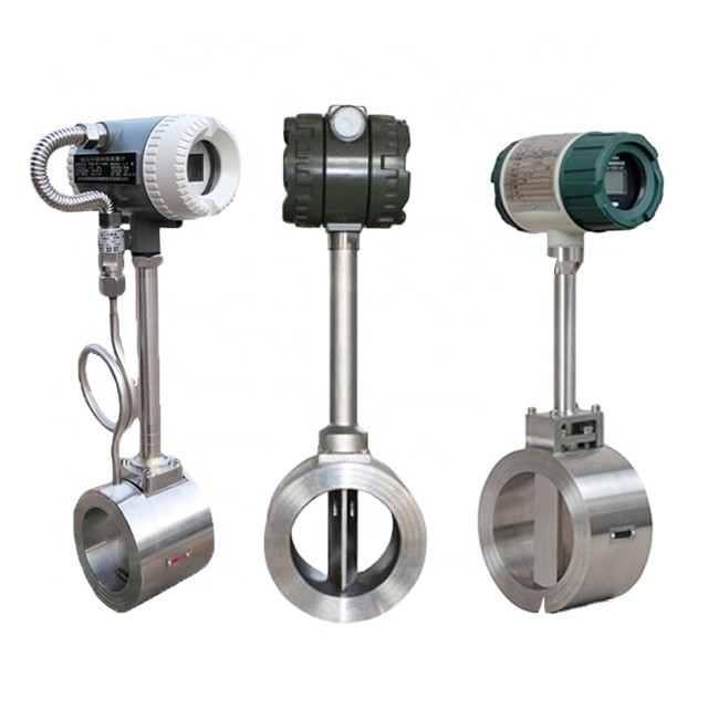 Digital vortex target flow meter with Power supply 24VDC and 3*1.2V battery or AC90 ~260V power adapter