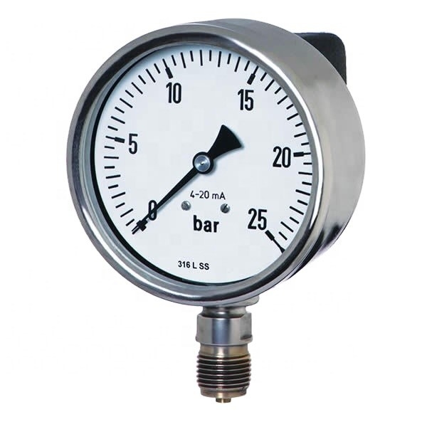 Hot sale economical stainless steel recording pressure gauge with accuracy degree classification ±1.6%,±2.5%
