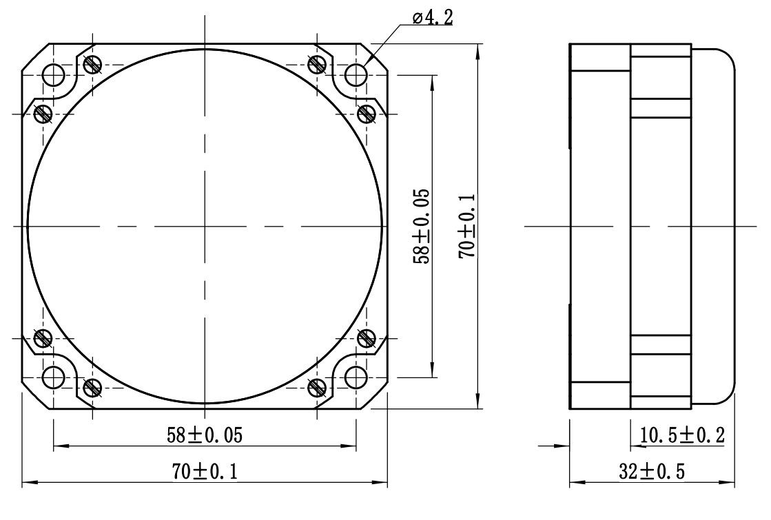 70×70×32 mm Optical Gyroscope with 5s Start Time and -40～+70℃ Operate Temperature for Inertial Navigation Systems