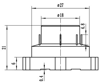 Multifunctional miniaturized range detector with accelerometer for various industries with Ф18.2mm X23mm size