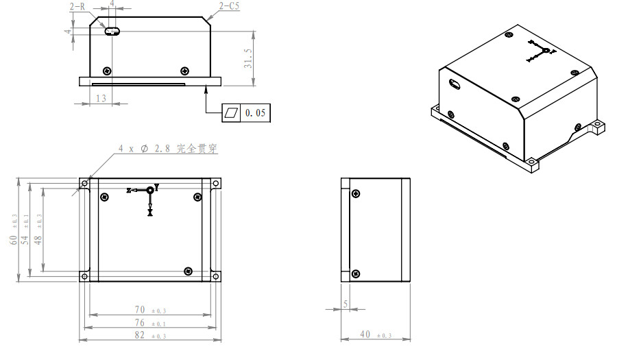 High Precision Electronic Gyroscope Sensor With Bandwidth 500Hz Bias Repeatability ≤0.5/≤1°/H