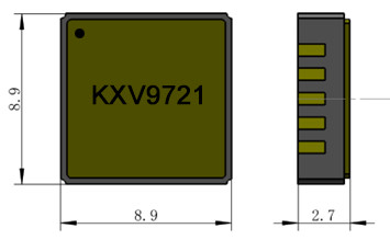 Digital Quartz MEMS Gyroscope Chip Operating Temperature TOPR -20℃ ~ +80℃, Current Consumption Iop1 900μA Typ