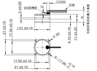 Wideband Low Power Single Axis Quartz Tuning Fork Gyroscope Resolution ≤0.01°/s Weight <100g
