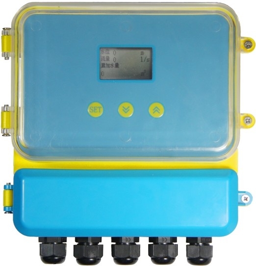 ABS Split Shell Industrial Ultrasonic Doppler Flow Meter For Water Depth Range 0.02-10m
