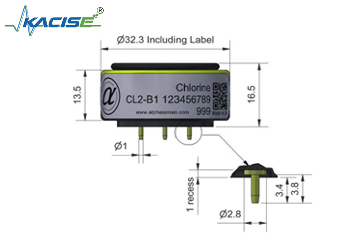 20 Range Resolution 0.02 CL2-B1/CL2-B1 Chlorine Sensor for Accurate Detection