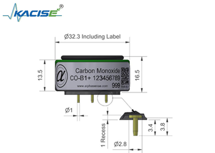 CO-B1/CO-B1 Carbon Monoxide Sensor Zero Current ± 4 Range 5000 For Accurate Detection