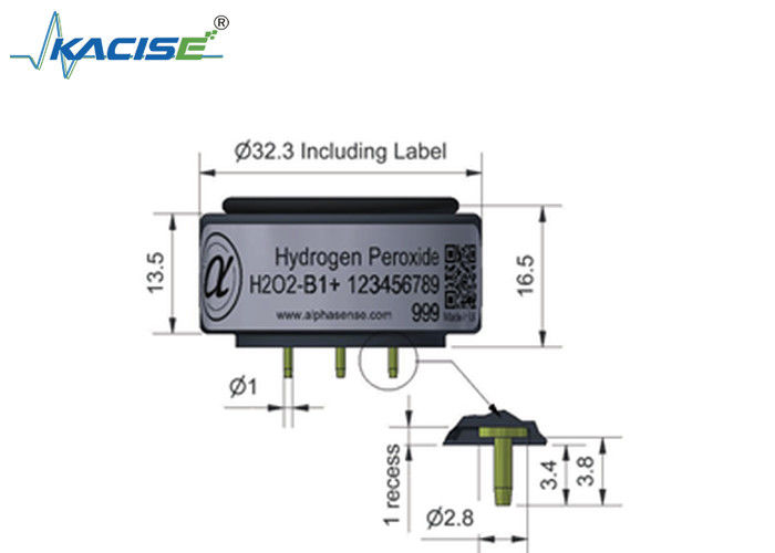 H202-B1/H202-B1+ Hydrogen Peroxide Sensor with 2000 Range, < 25 Response Time, and < ± 4 Zero Current