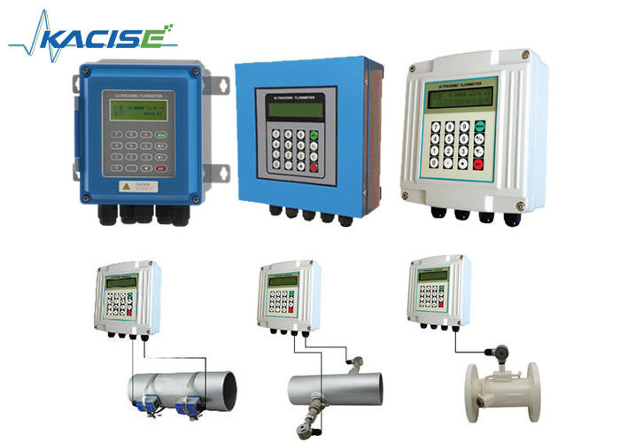Wall Type / Rail Mount Ultrasonic Flow Sensor , Remote Control Ultrasonic Flow Detector RS485 communication