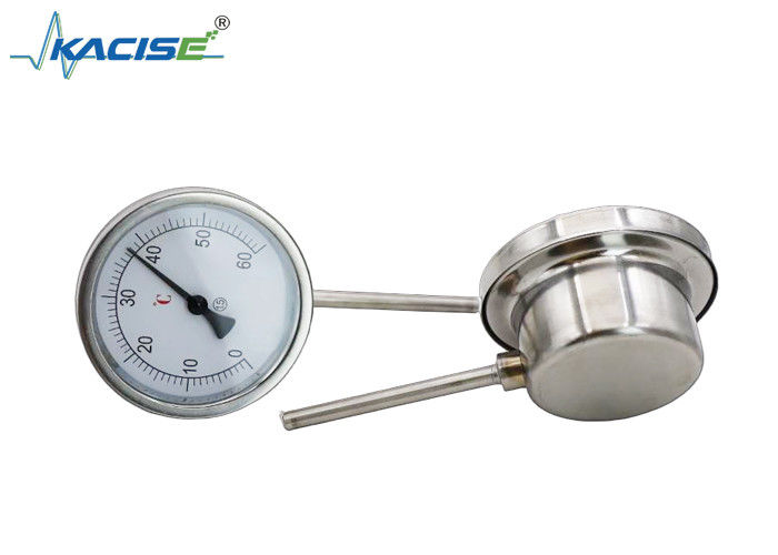 WSS-411W Industrial Bimetallic Thermometer with Stainless Steel 304/316, Customizable Stem Length, and No Power Supply Required