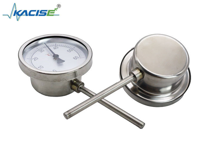 WSS-411W Industrial Bimetallic Thermometer with Stainless Steel 304/316, Customizable Stem Length, and No Power Supply Required