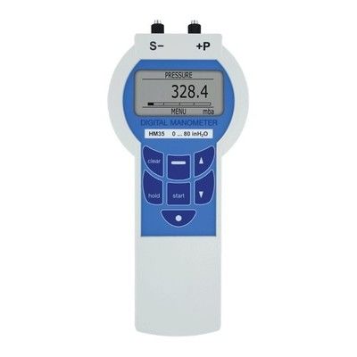 Series HM35 Precision Digital Pressure Manometer with 0.05% Accuracy Graphical Backlit LCD and 10,742 Data Logging