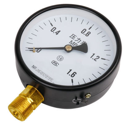 KMC-Y100 Industrial Pressure Gauge - 100mm Dial, M20×1.5 Radial Copper Connection, Iron Shell