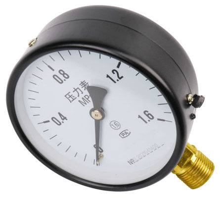 KMC-Y100 Industrial Pressure Gauge - 100mm Dial, M20×1.5 Radial Copper Connection, Iron Shell