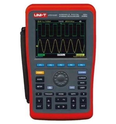 UNI-T UTD1202C Pro Handheld Digital Storage Oscilloscope - 200MHz, Dual Channel, Color Display