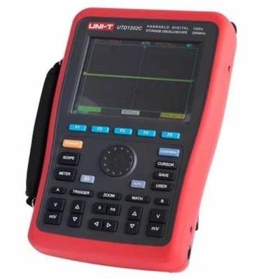 UNI-T UTD1202C Pro Handheld Digital Storage Oscilloscope - 200MHz, Dual Channel, Color Display