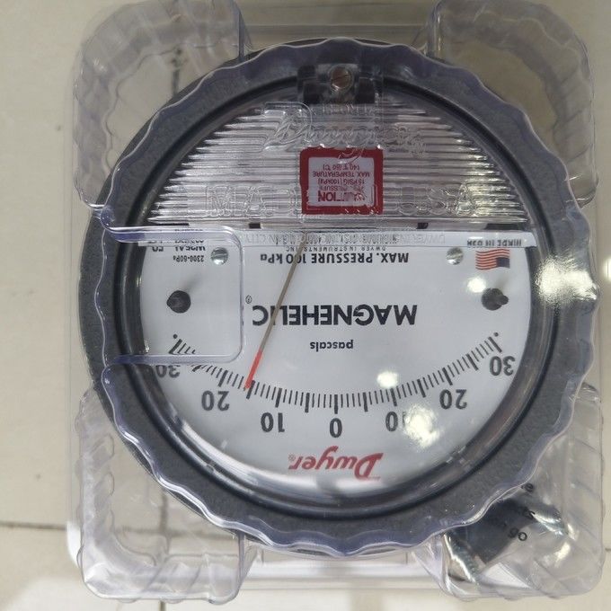 Dwyer Magnehelic 2300-60PA Differential Pressure Gage with 60-0-60 Pa Range, ±2% Accuracy, and IP67 Enclosure