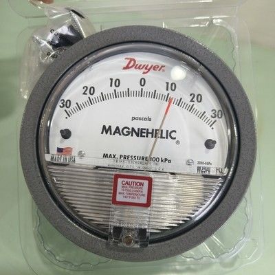 Dwyer Magnehelic 2300-60PA Differential Pressure Gage with 60-0-60 Pa Range, ±2% Accuracy, and IP67 Enclosure