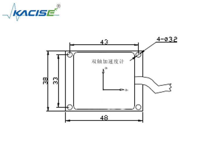 Temperature Range Biaxial Accelerometer Sensor Module Vibration Performance with range ±10 g