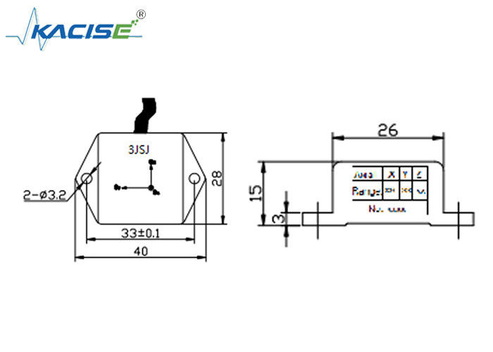 K-3JSJ-300 Small Size Triaxial Accelerometer Sensor Module With High Frequency 0.5~4.5V Analog voltage output