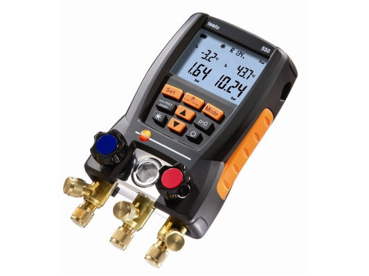Testo 550 Digital Refrigerant Manifold Kit with Bluetooth Connectivity 60 Refrigerant Profiles and Rugged Design
