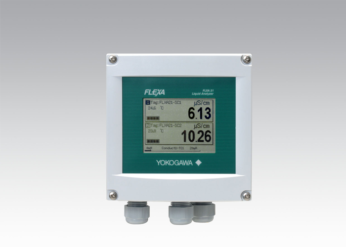 FLXA21 2-Wire Dual Channel Transmitter Liquid Analyzer with 2-wire 24 VDC Loop Powered IP66 NEMA 4A CSA 3S Enclosure and 12 Languages Support