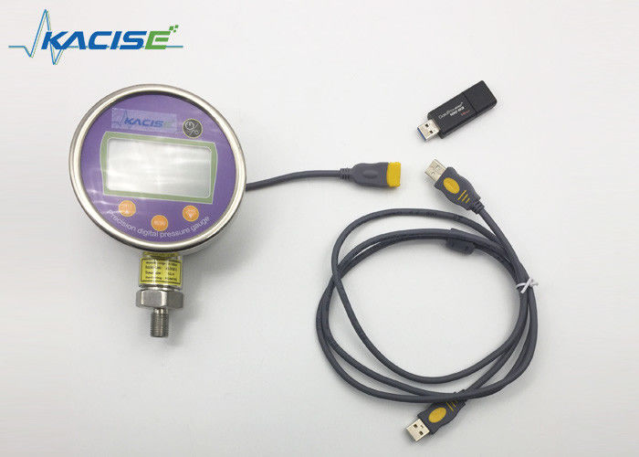 High Precision 0.05%FS Digital Pressure Gauge with Data Logger and Rechargeable Lithium Battery Featuring Touch Button