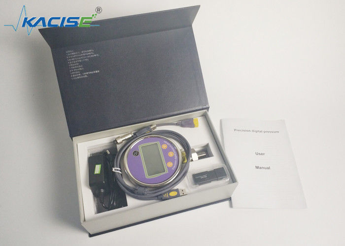 High Precision 0.05%FS Digital Pressure Gauge with Data Logger and Rechargeable Lithium Battery Featuring Touch Button
