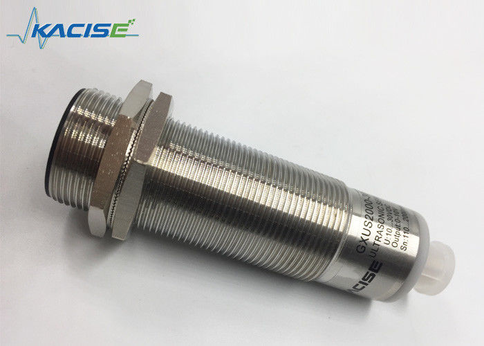 IP67 Sleep Mode Ultrasonic Level Probe 50kHz Corrosion Resistant with standard target plate 100 mm x 100 mm